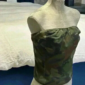 Pretty little thing plus cargo camo corset top size US14